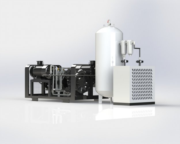 【巨薪】全無油空壓機(jī)一體機(jī)-實(shí)用型-II型